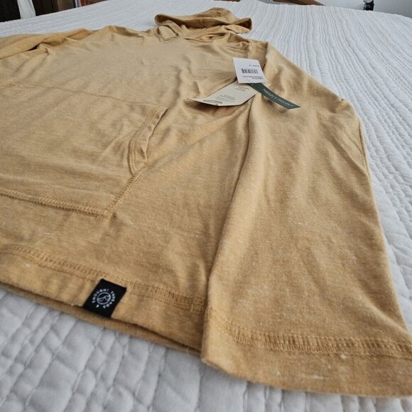 Threads For Thought Hoodie Women's S Golden Wheat Long Sleeve Slubby Cotton NEW - Picture 3 of 16